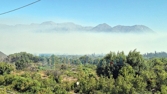 El humo cubre Catemu. 