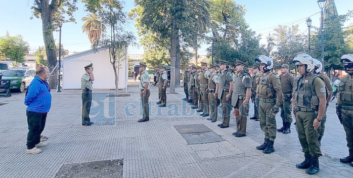 Personal de servicio previo al operativo de fiscalizaciones.