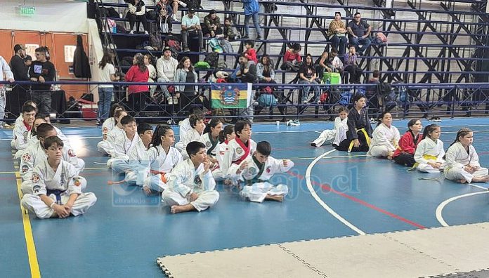 Alumnos de las academias de Karate, categoría 6 a 10 años.