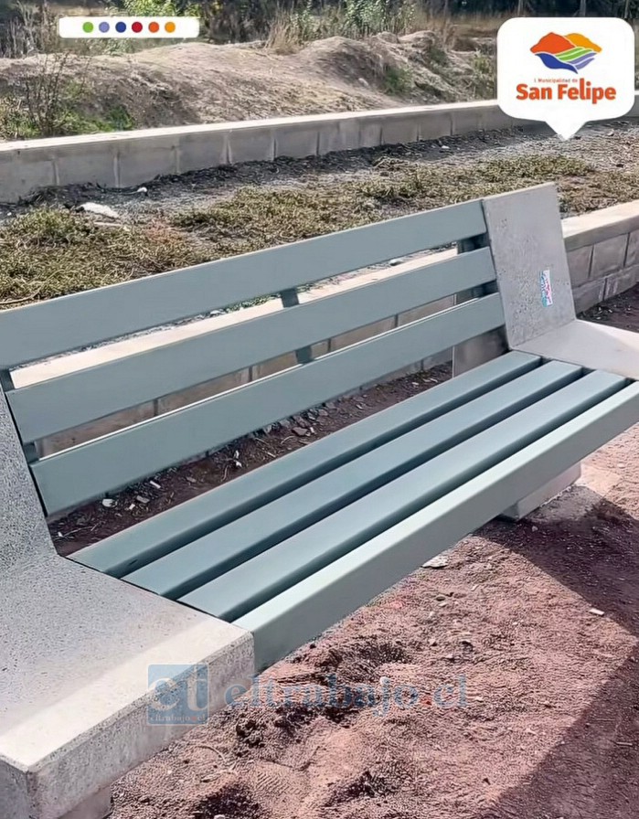 Así quedó este banco.