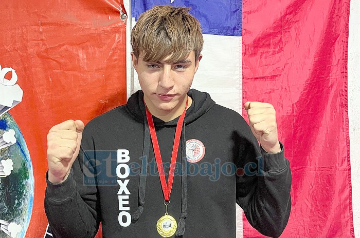 Efraín Elgueta, uno de los jóvenes boxeadores.