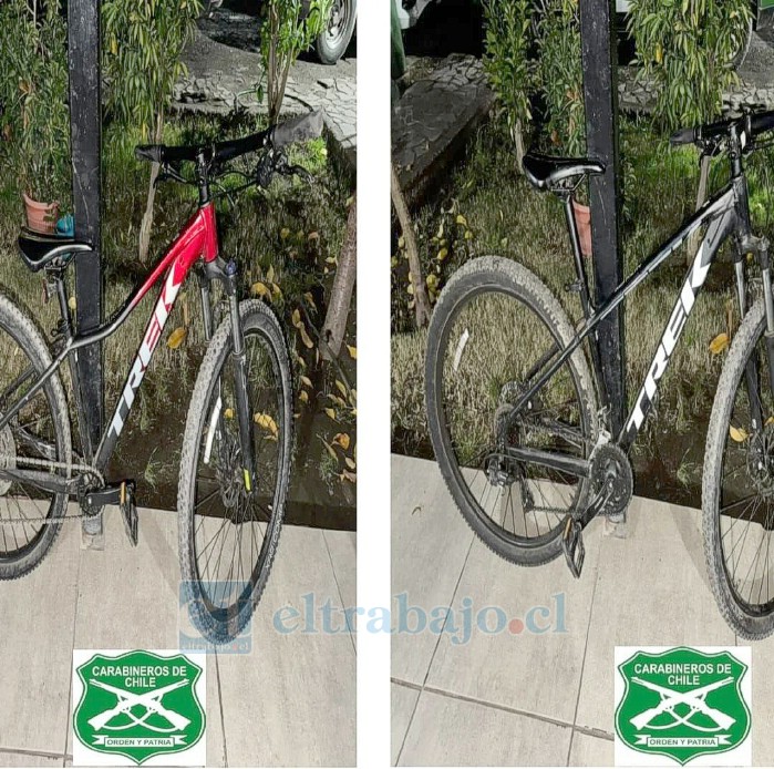 Dos bicicletas fueron recuperadas en Santa María. 