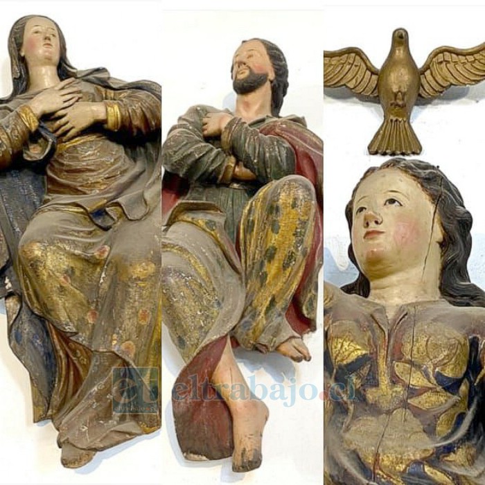 Conjunto de la Sagrada Familia. Perteneciente a los primeros jesuitas bárbaros, hacia 1720.