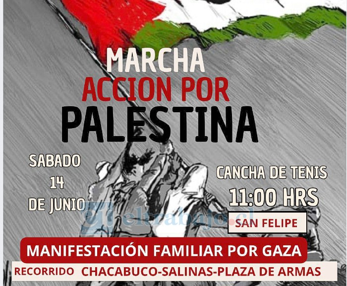 Este es el afiche convocando a la marcha para este sábado 14 de junio.