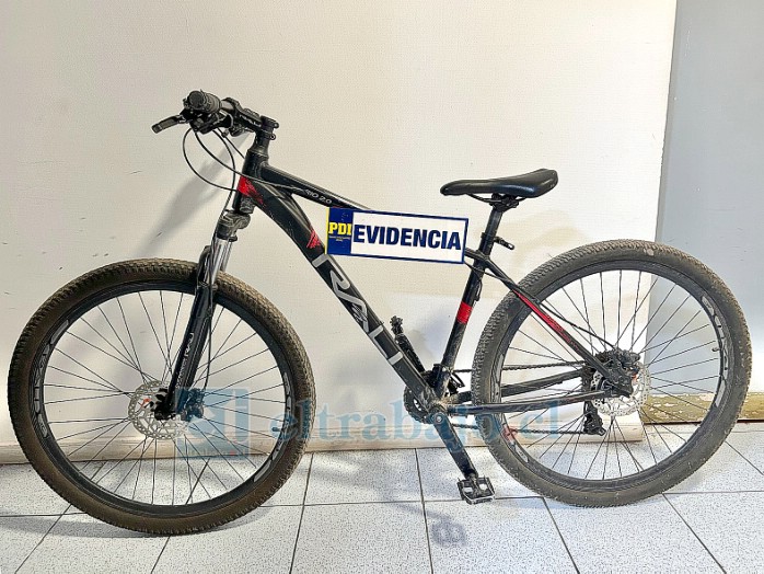 Esta es la bicicleta recuperada por la PDI.