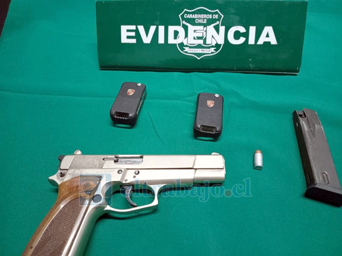 Esta es el arma incautada por Carabineros.