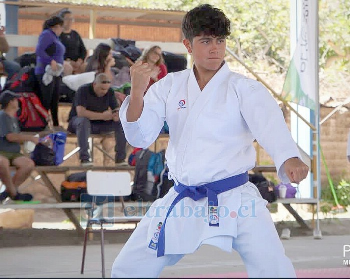 Pablo Castro Torres, karateca de 16 años de edad.