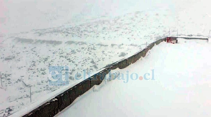 Así luce la Cordillera de Los Andes con la nieve.