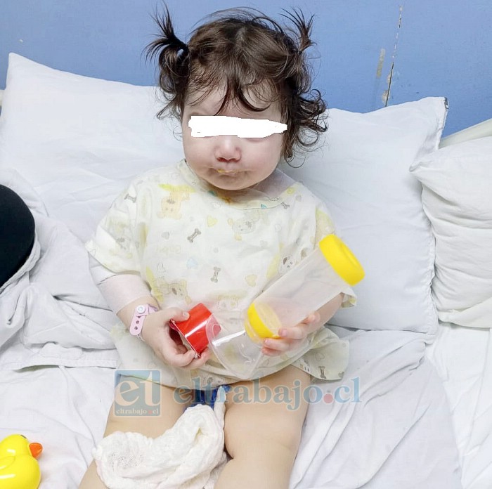 La pequeña Sofi en el hospital.
