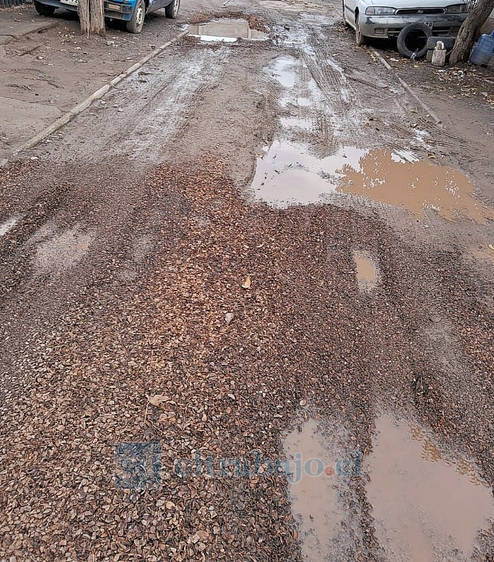 Uno de los pasajes afectados por la lluvia de este pasado jueves.