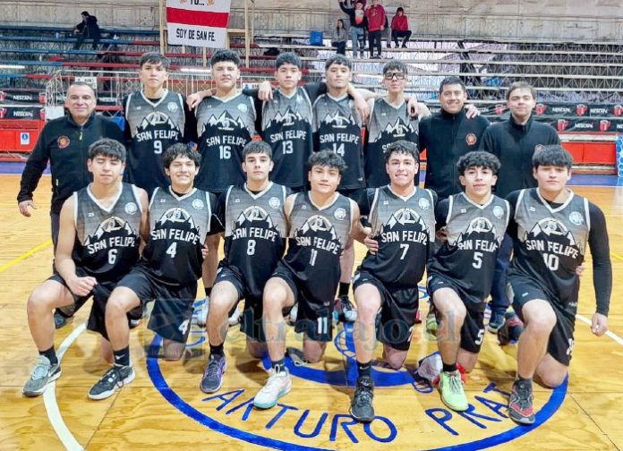 San Felipe Basket clasificó con sus tres series a la ronda decisiva de la Libcentro Menores. En la imagen los U-17.