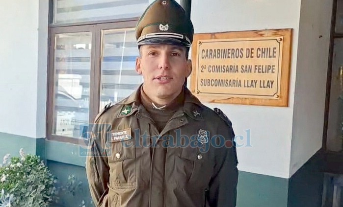 Teniente Israel Parada.