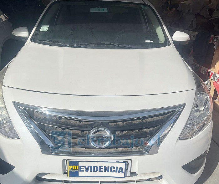 Este es el vehículo recuperado por robo.