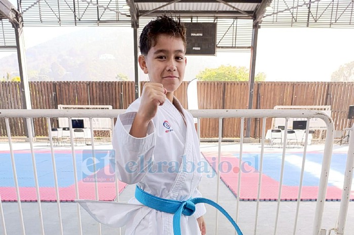 Amaro Castro, joven karateca de 11 años de edad.