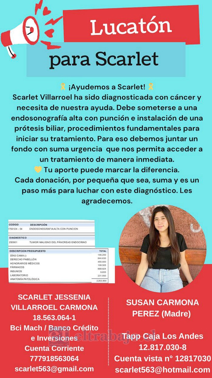 El afiche de la campaña de la ‘Lucatón’ para Scarlet.