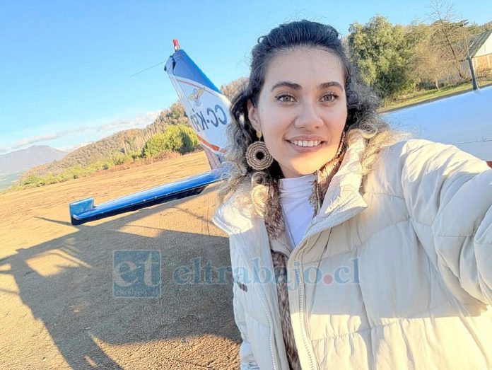 Isidora Torres Peralta, piloto en formación del Club Aéreo de San Felipe.