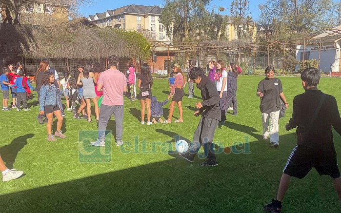 Aprovechando el buen tiempo para un partido.