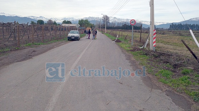 Calle Los Ávila, donde hay 16 casas y la mayoría quiere tener su propio medidor.