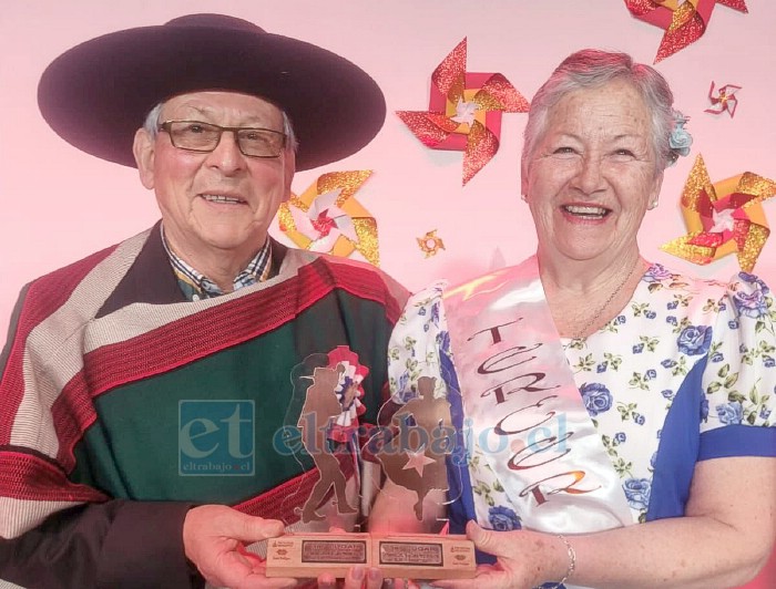 Angélica Malebrán y Vicente Parra, tercer lugar.