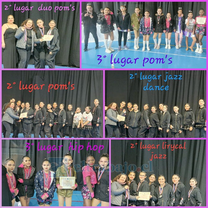 Las bailarinas del Liceo Corina Urbina durante la competencia, mostrando sus logros respectivos.