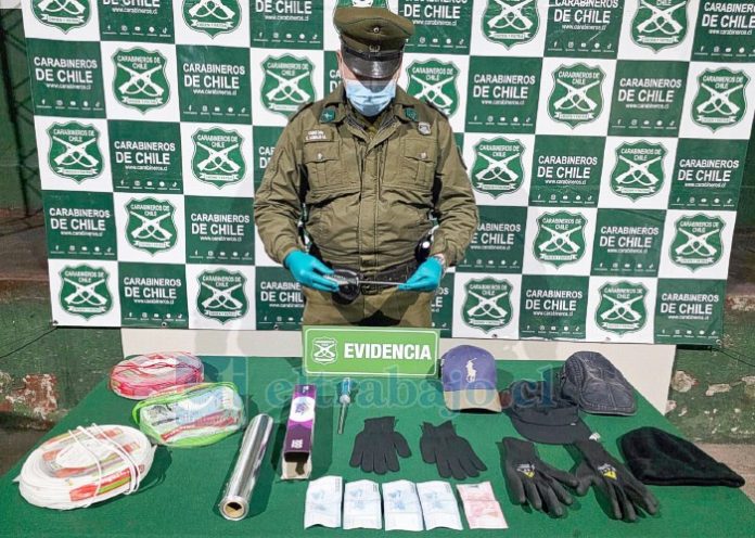 Estos son los elementos incautados por Carabineros.