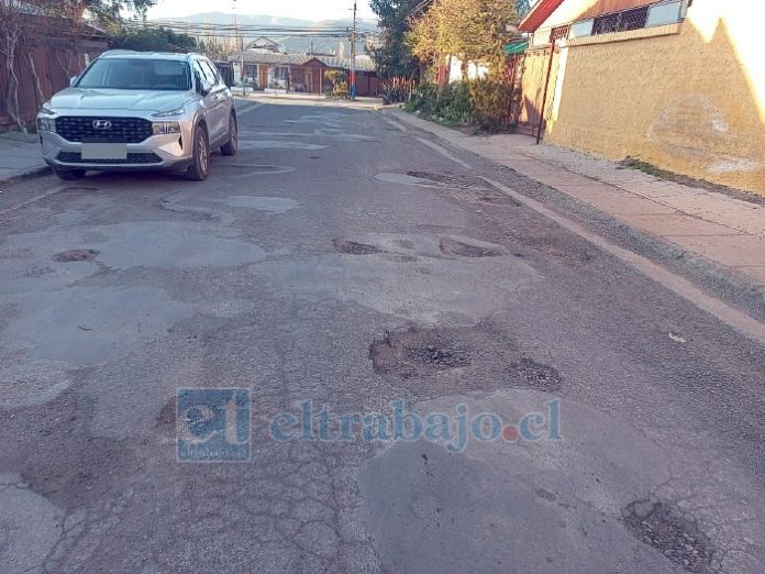 Este es el estado de algunas calles como señalaron desde la directiva.