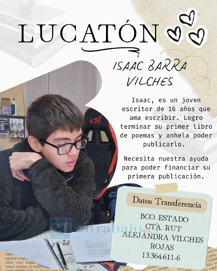 La familia de Isaac está organizando una lucatón y rifas para reunir fondos que permitan la publicación del libro.
