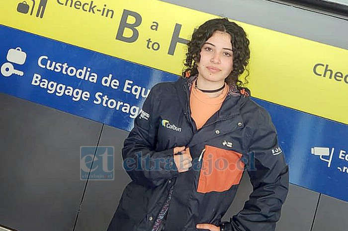 Joaquina Correa antes de viajar a Japón.