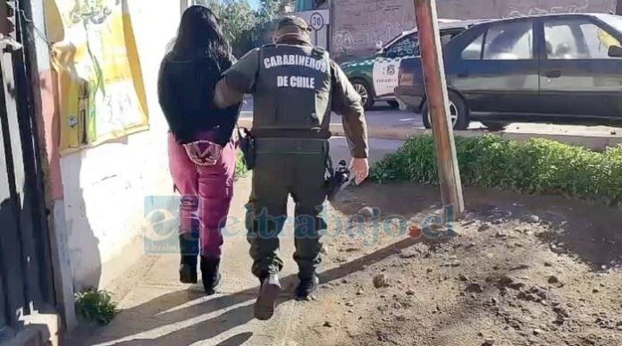 Una de las personas que fueron aprehendidas en ambas jornadas.