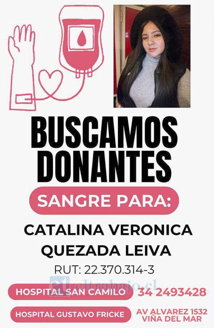 Catalina Verónica Quezada Leiva, joven sanfelipeña de 18 años.