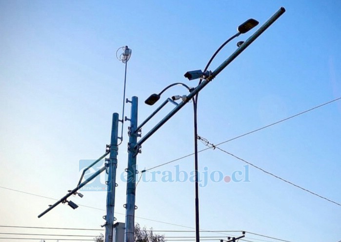 Este es el pórtico de cámaras de televigilancia inaugurado en Putaendo.