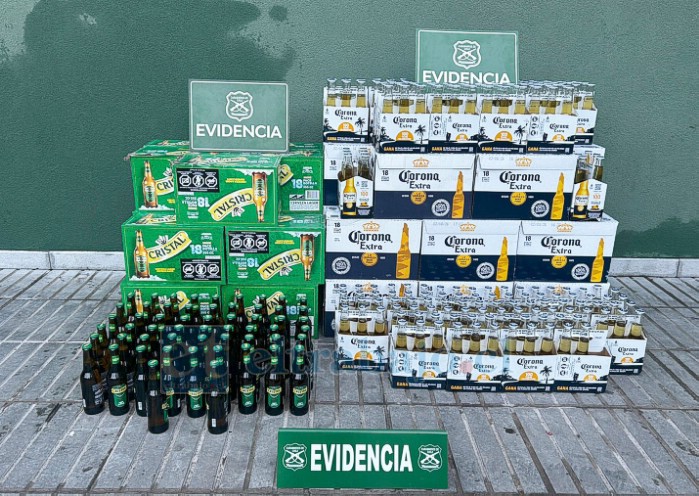 Una gran cantidad de bebidas alcohólicas fueron decomisadas en la Toma de San Felipe.