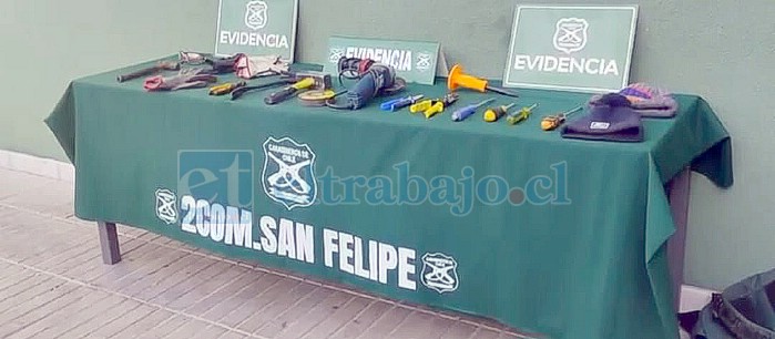 Los sujetos portaban diversos elementos para cometer delitos. 