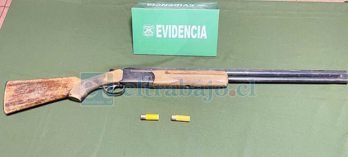 Esta es la escopeta incautada en Santa María. 