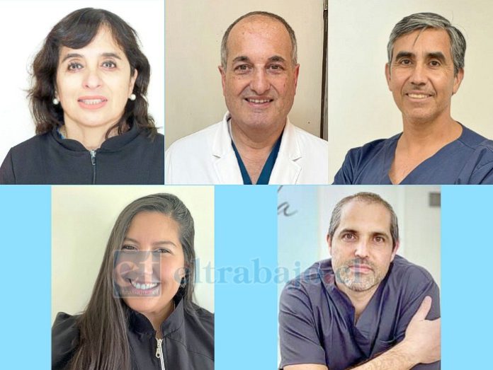 Dra. Andrea Rodríguez, Tesorera; Dr. Luis Hola, Presidente; Dr. Patricio Neira, Vicepresidente; Dra. Francisca Andrade, Secretaria; Dr. Franco Cavalla, Consejero.