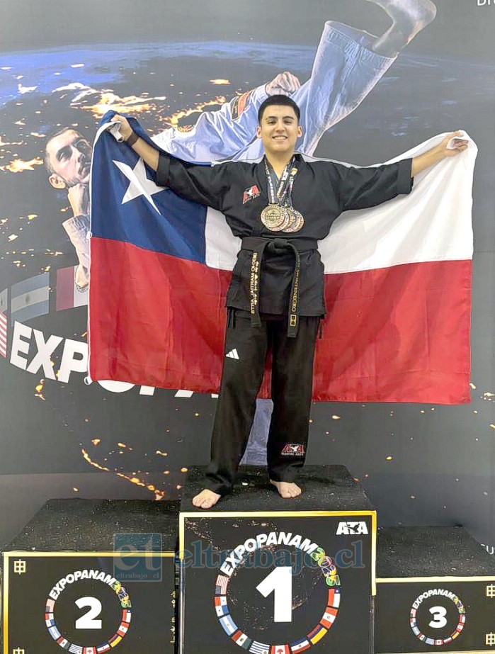 Alan Montenegro Donoso, joven sanfelipeño de 18 años de edad y destacado practicante de Taekwondo ATA.
