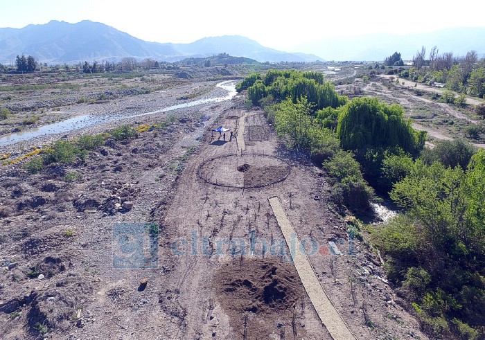 Actualmente, así luce el sector Las Marías, donde va tomando forma el Sendero Eco Aconcagua, iniciativa impulsada por la Asamblea Territorial de Santa María.