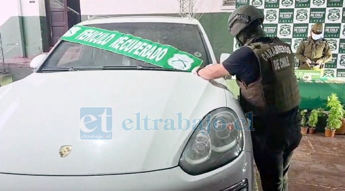 Carabineros recupera vehículo de alta gama e incauta drogas y armas en Los Andes