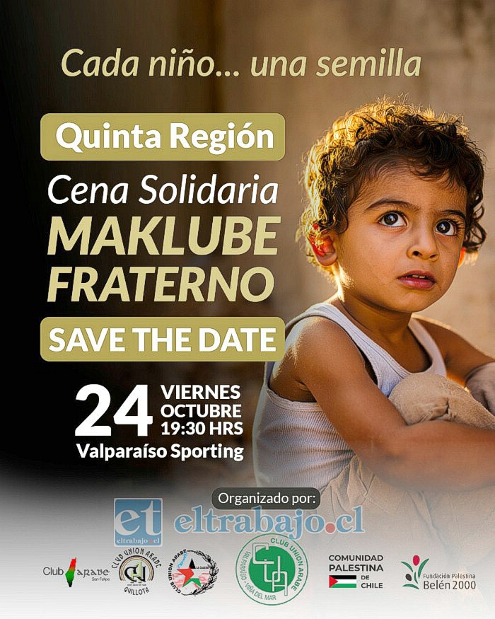 Comunidad Palestina de San Felipe se sumará al evento regional.
