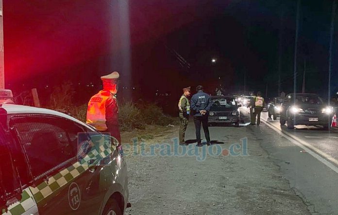 Un detenido en control de Senda Previene y Carabineros.