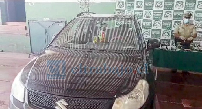 Este es el vehículo en que se movilizaban los delincuentes.