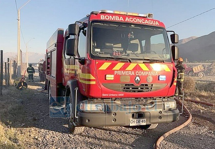 Bomberos combatió incendio en el sector de Parrasía. 