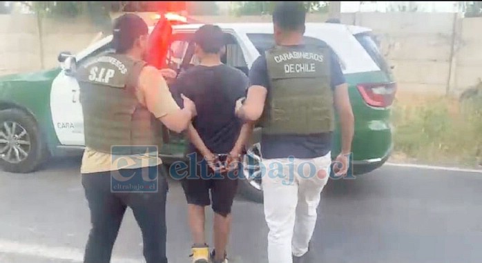 Detienen a delincuente sindicado como líder de una banda criminal en Putaendo.