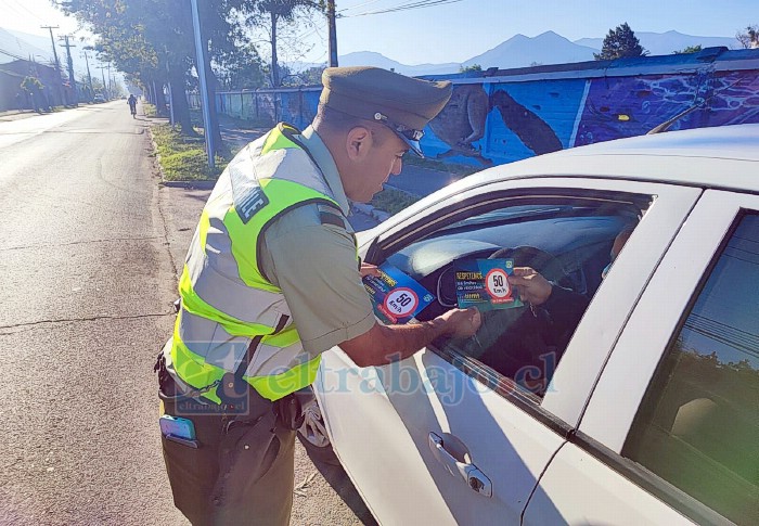 Con información y recomendaciones, Carabineros realizó la labor de seguridad en San Felipe. 