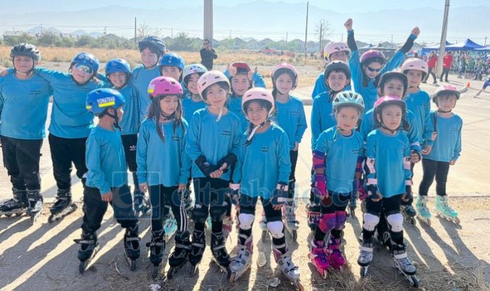 Integrantes del club de patinaje ‘Prosperidad’.
