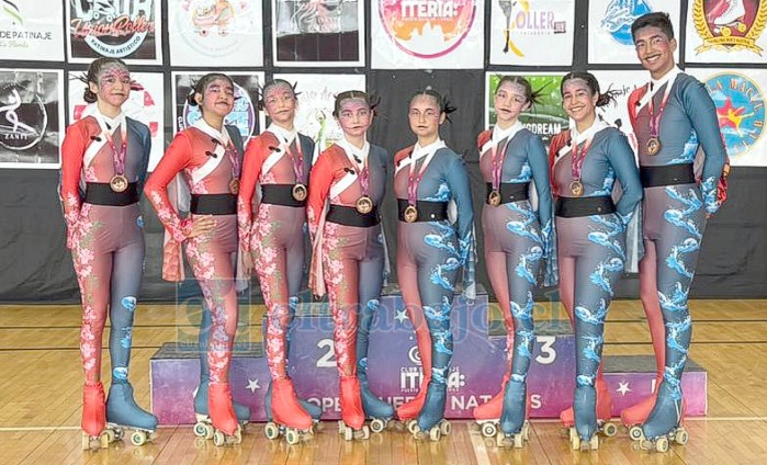 Patinadores de la categoría Grupal.