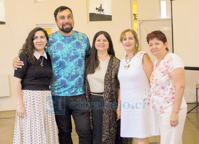 Piera Tacchini, Rafael Reyes, Evelyn Muñoz, María Ester Maldonado y Cintya Jiménez.