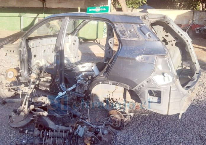 Así se encontraban algunos autos.