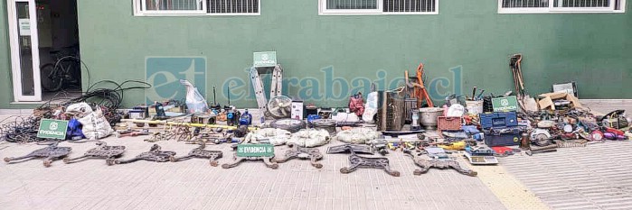 Las especies recuperadas por Carabineros de la SIP.