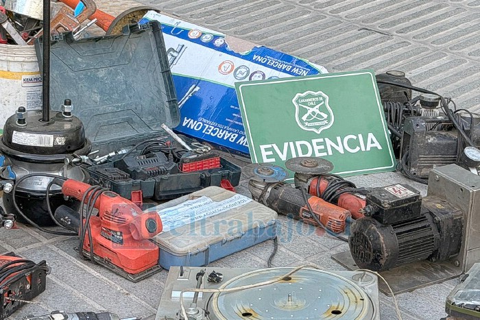Diversas herramientas robadas tenían estos delincuentes.